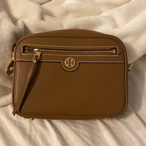 Tory Burch Handbags - Tory Burch T Monogram Camera Bag in Moose